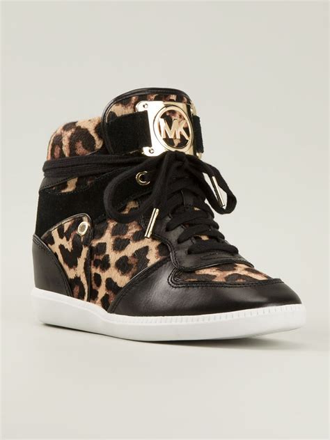 leopard print sneakers michael kors|michael kors leopard print shoes.